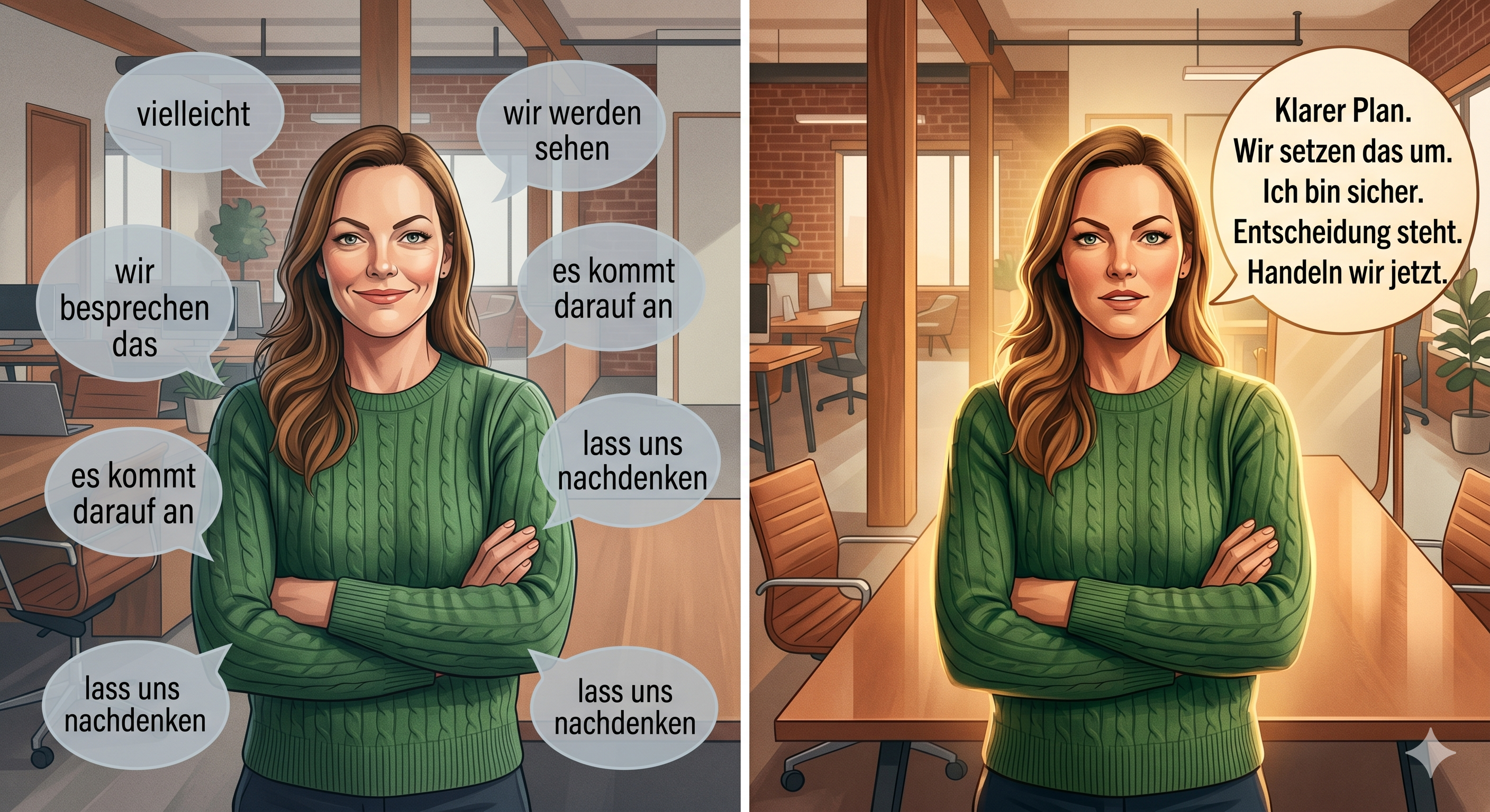 Vergleich: Maskierte Anpassung vs. ehrliche Überzeugung