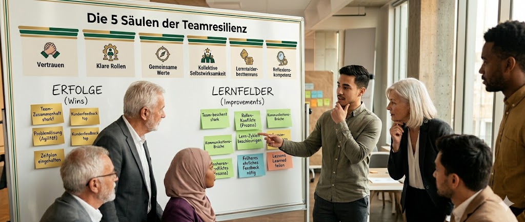 Team bei einer Retrospektive